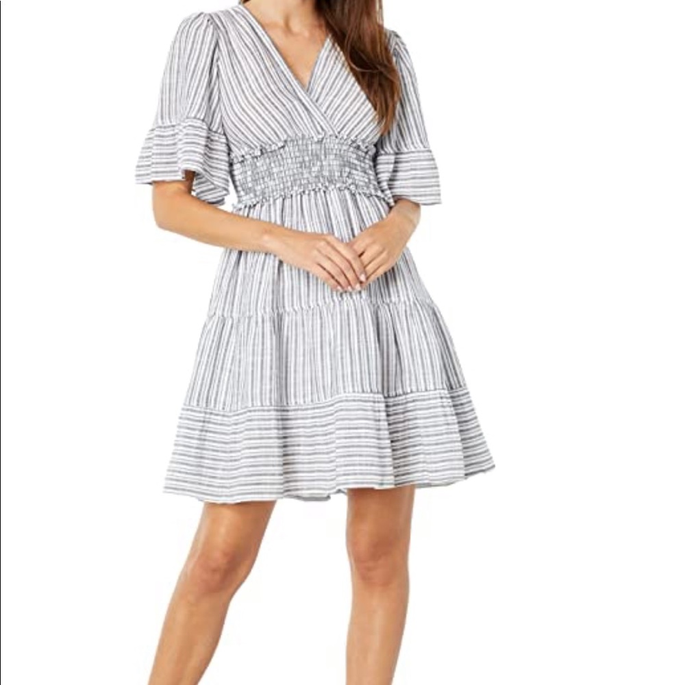 Max Studio Ruffle Sleeve Tiered Dress, XS